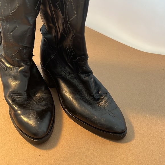 Texas boot Co black boots with vibram soles - Picture 2 of 9